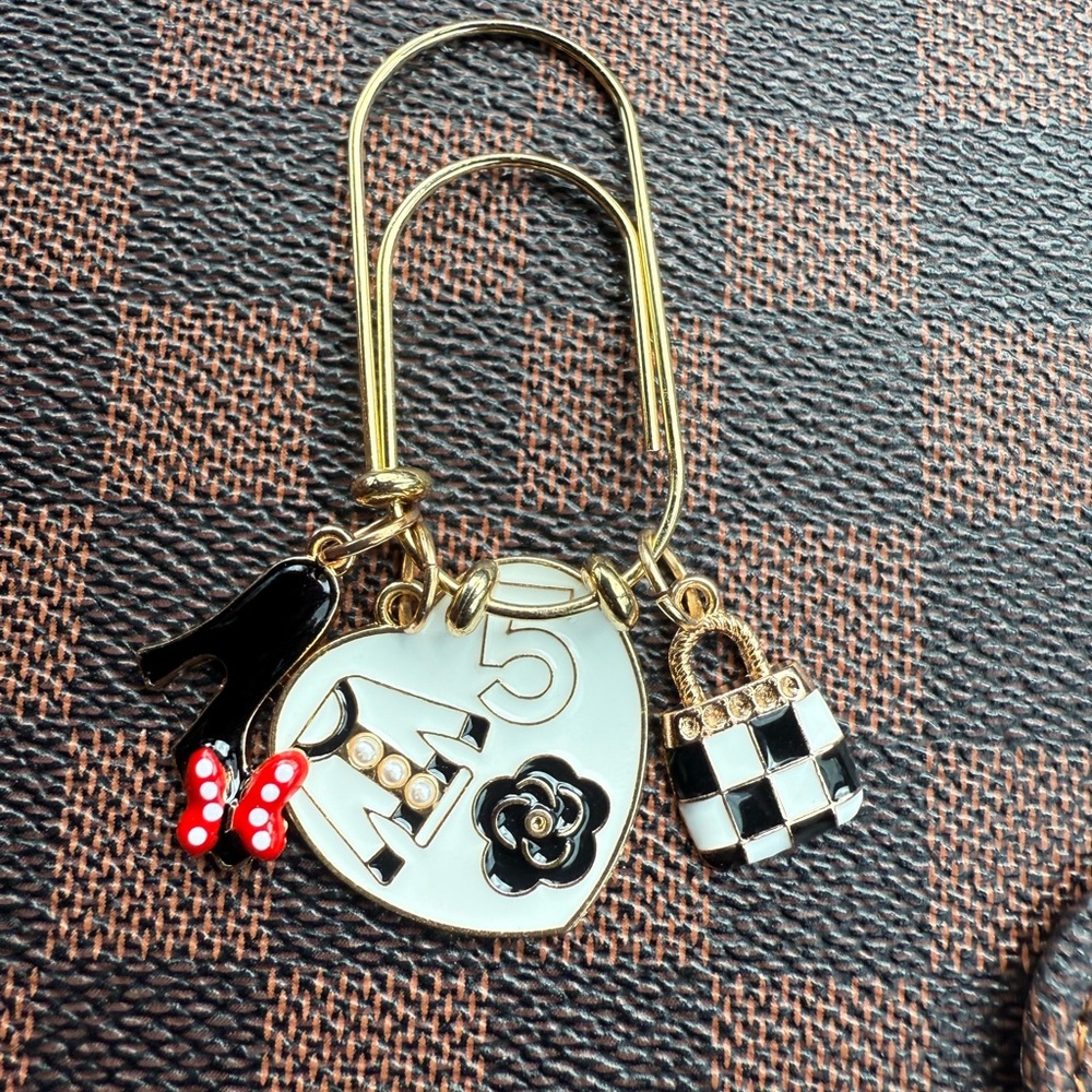 Gold and Black Agenda/book/planner bookmark/charm